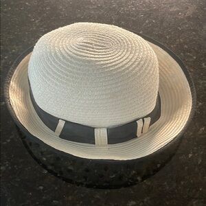 White and Black Fedora Hat
